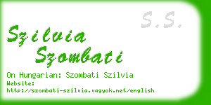 szilvia szombati business card
